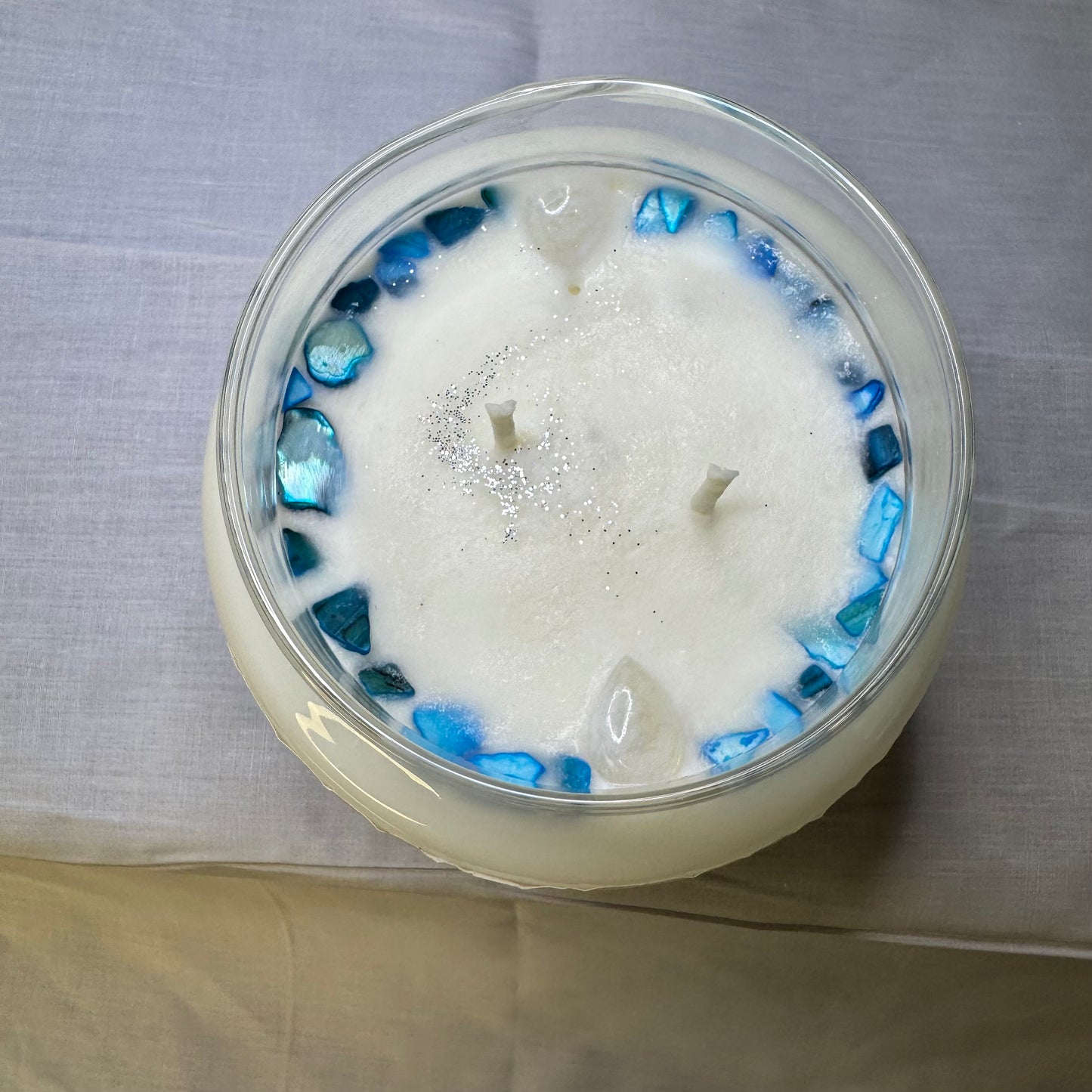 Rainbow Moonstone Gemstone-Infused Natural Soy Candle Hand-Poured in inLakeland, FL USA (Copy)