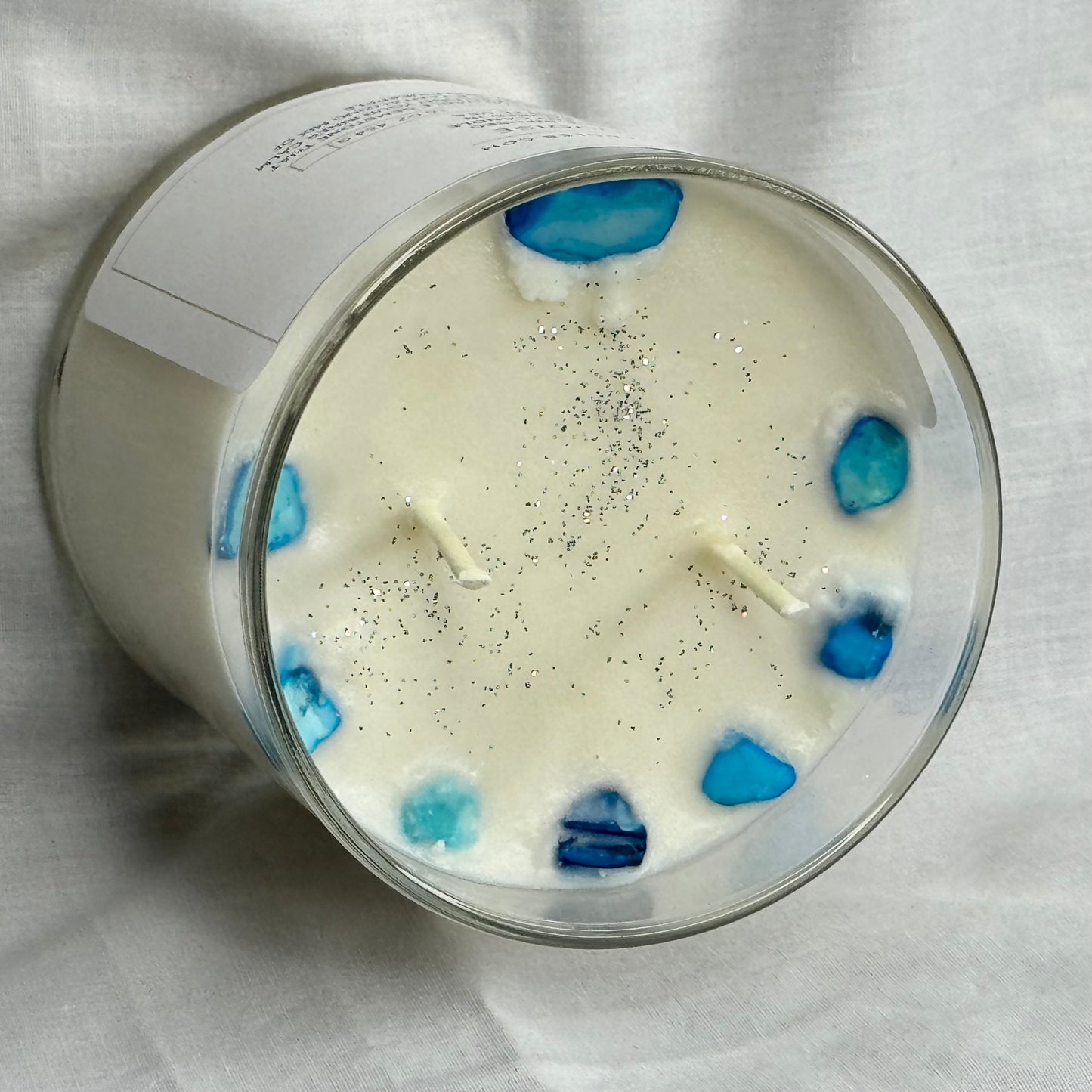 Turquoise-Gemstone-Infused Natural Soy Candle Hand-Poured in Lakeland, FL USA