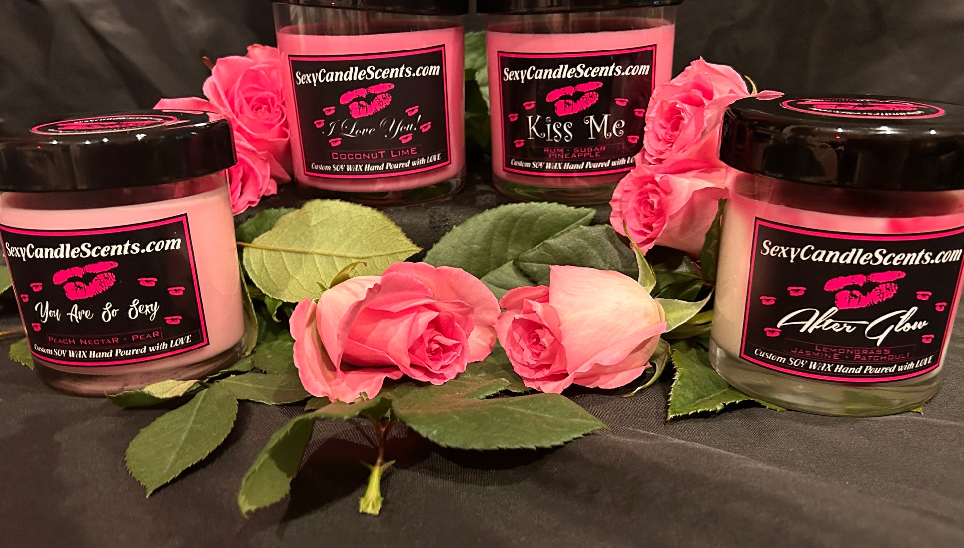 Four premium soy wax candles - multi-scent